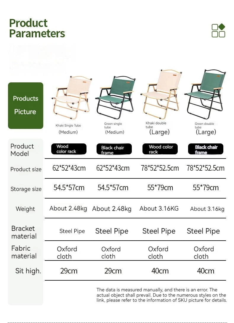 GIANXI Summer Outdoor Camping Green Folding Chair Aluminum Black Frame Portable ultra-light Fishing Chair Barbecue Beach Chair