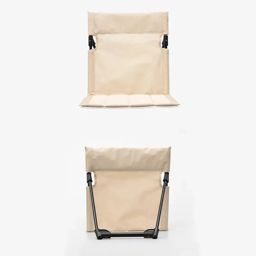 Outdoor Foldable Camping Chair Garden Park Single Lazy Reclining Chair Backrest Cushion Picnic Camping Folding Back Beach Chair