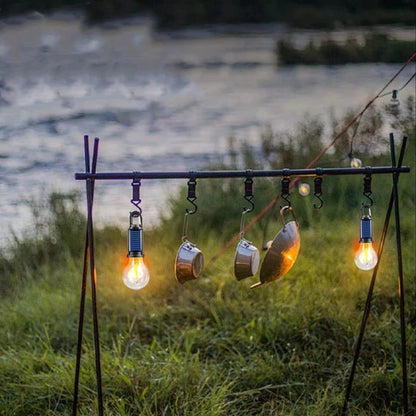 Solar Camping Lamp Bulbs Outdoor USB Charging Solar Powerd Hanging Lights Portable Tent Light Waterproof for Camping BBQ Decor