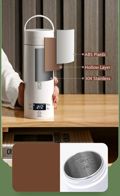 4 Temperature Electric Heating Kettle Leakproof Portable Fast Water Boiling Thermos Bottle Portable 220V 110V Hot Water Cup