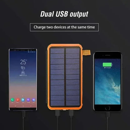 Lenovo Solar Power Bank 200000mAh 4 Solar Panels Wireless Charger Portable External Battery LED Flashlight for Outdoor Travel