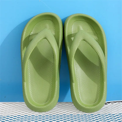 Summer Flip Flops Flat Platform Comfy Women Soft Sole Beach Slippers Fashion Sandals House Bathroom Non-Slip Thick Soled Shoes