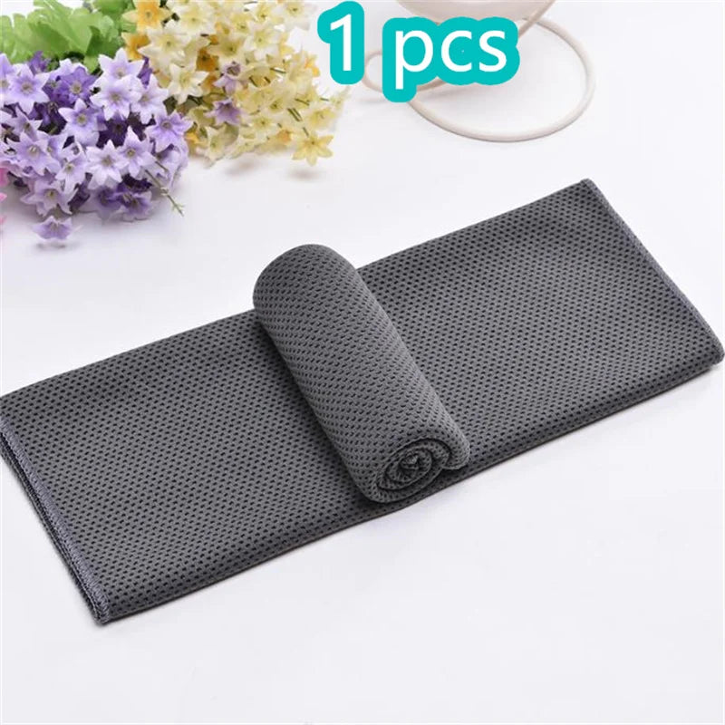 1-10pcs Cooling Towel Instant Relief Microfiber Cool Towels Chilling Neck Wrap Ice Cold Rags Sports Fitness Camping Hiking