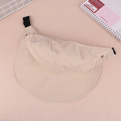 1× Foldable Wide Brim Ponytail Sun Hat Summer Autumn Outgoing UV Protection Bucket Hat for Women Fisherman Caps with Mask Button