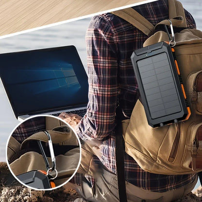 Solar Power Bank 80000mAh Portable Charging Poverbank External Battery Charger Strong Light LDE Light for All Smartphones