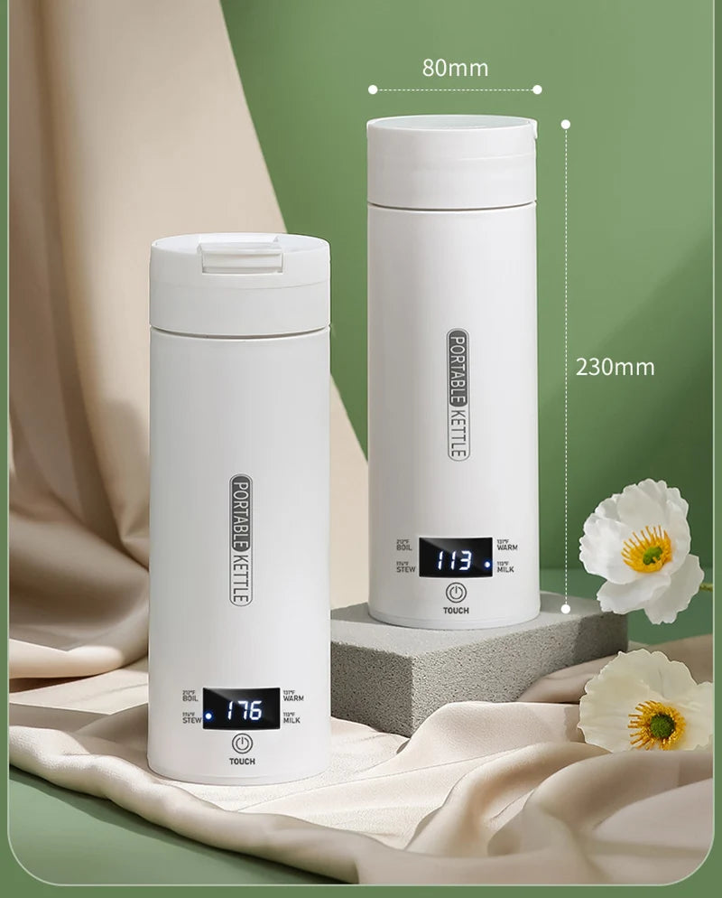 4 Temperature Electric Heating Kettle Leakproof Portable Fast Water Boiling Thermos Bottle Portable 220V 110V Hot Water Cup