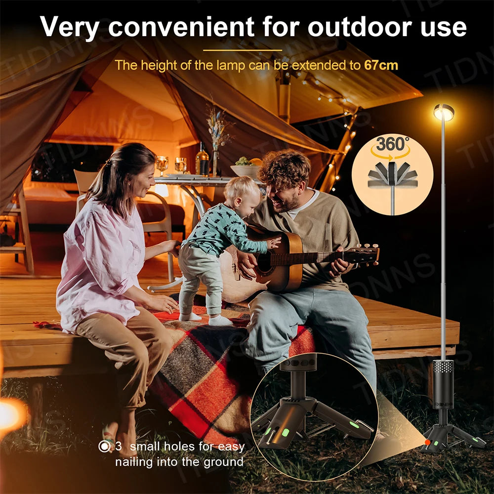 Telescopic Camping Light Rechargeable Fishing Lantern Dimming Night Atmosphere Light Emergency Light for Power Failure 10000mAh