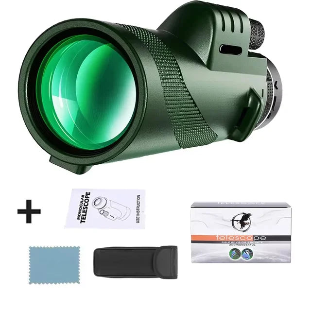 80x100 HD Portable Zoom Telescope 5000M Long Distance Folding Mini Powerful for Hunting Sports Outdoor Camping Travel