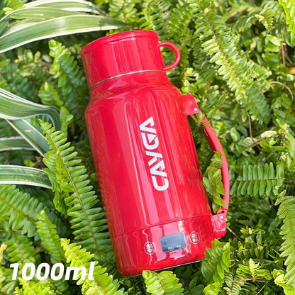 Large Capacity Travel Electric Kettle Constant Temperature Water Boiler Dual Lid Design 110V Portable Insulated Kettle