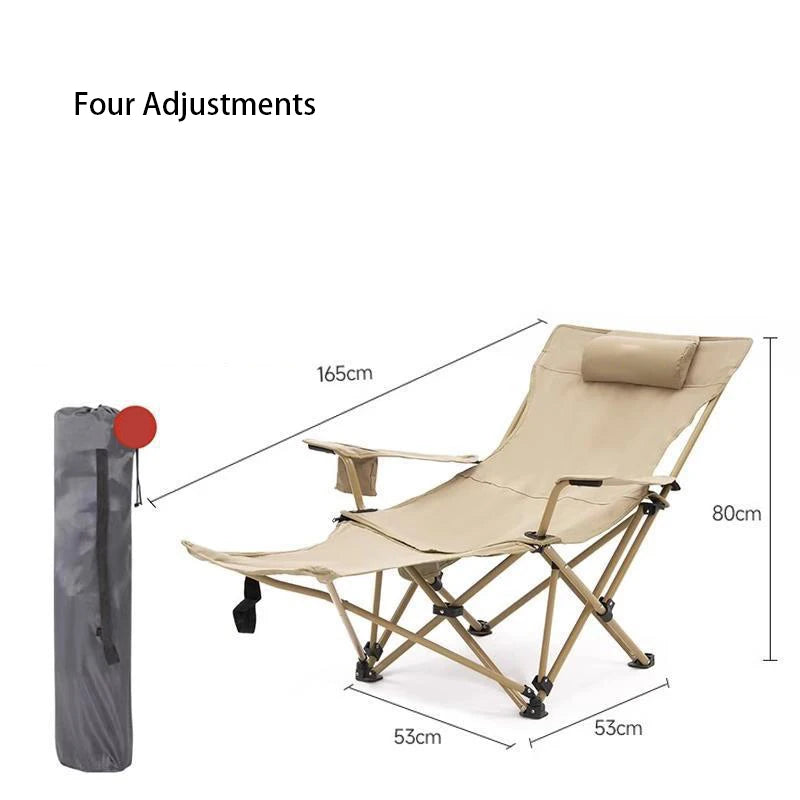 Outdoor Camping Folding Chair Portable Angle Adjustable Chaise Sun Beach loungers Garden Terrace Relax Recliner