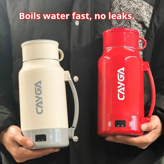 Large Capacity Travel Electric Kettle Constant Temperature Water Boiler Dual Lid Design 110V Portable Insulated Kettle