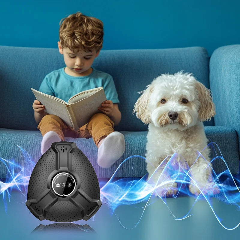 Intelligent Ultrasonic Rodent Repellent High-power Warehous Kitchen To Drive Away Mice And Cockroaches Household Use