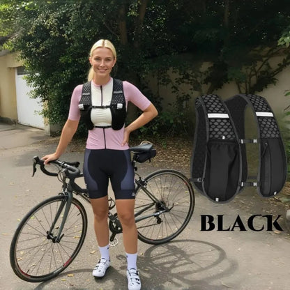 Biking Running Storage Vest Backpack Lightweight Running Vest Reflective Hydration Water Chest Pack Phone Storage Pocket