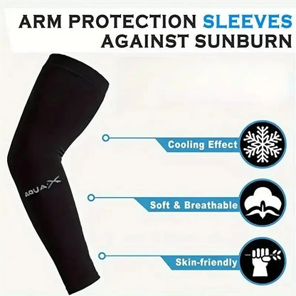 Cooling Breathable UV Protection Sleeves, Elastic Sunproof Arm Covers for Driving Golf Fishing Cycling Hiking Daily Sports Use