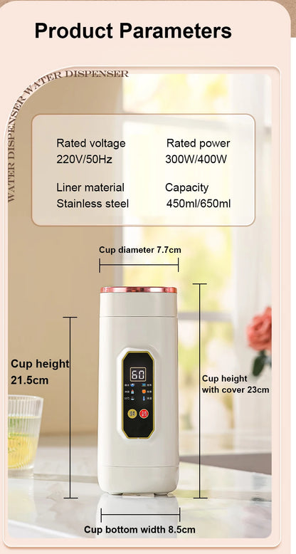 220V Electric Hot Kettle Portable Travel Heating Cup Multifunction Boiled Water Pot Smart Teapot Adjustable Temperature Kettle