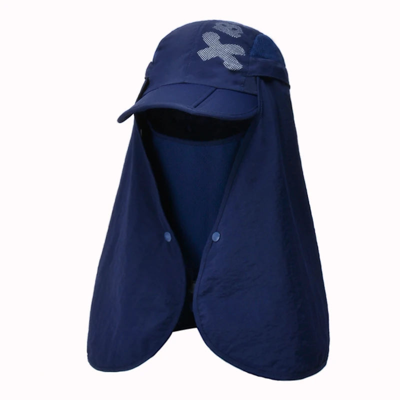 Foldable Quick Drying Waterproof 360° Visor Hat UV Protection Baseball Cap Men Shawl Sun Hats Women Dual Use Fishing Hiking Cap