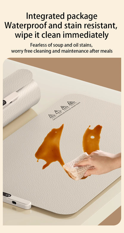 TINSOL Food Warmer Pad Foldable Silicone Heating Pad Portable Meal Cart Insulation Pad 8-Level Temperature Adjustment