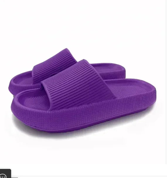 High quality Women Thick Slippers Indoor Home Eva Soft Sole Pillow Slides Sandals Woman Summer Non Slip Beach Flip Flops New