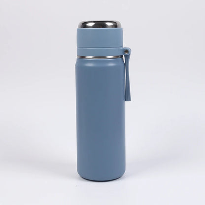 Stainless Steel Thermos Bottle 500ml/16.9oz And 600ml/20oz Vacuum Insulated Water Bottle With Handle Travel Insulated Cup