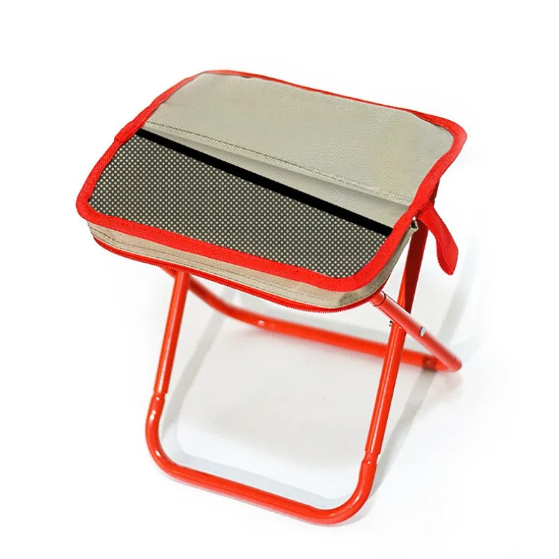 Folding Backpack Stool Portable Small Mazar Satchel Pen Bag Stool Outdoor Folding Chair Ultra Light Fishing High Speed Rail