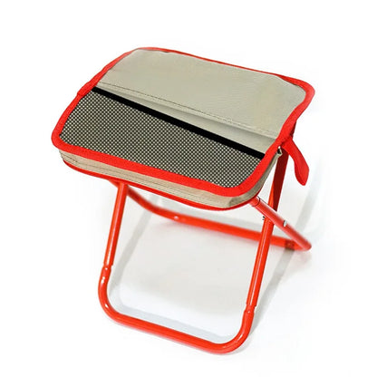 Folding Backpack Stool Portable Small Mazar Satchel Pen Bag Stool Outdoor Folding Chair Ultra Light Fishing High Speed Rail