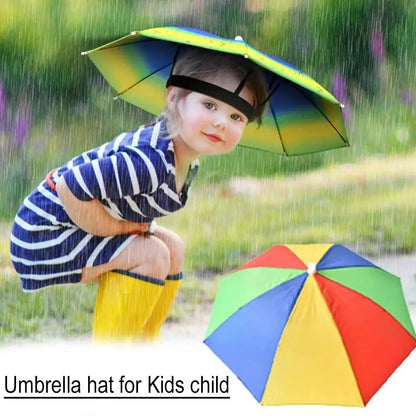 Foldable Outdoor Umbrella Hat Women Men Fishing Headwear Waterproof Hat Head Cap Cap Camping Headwear Beach Sun S2F9