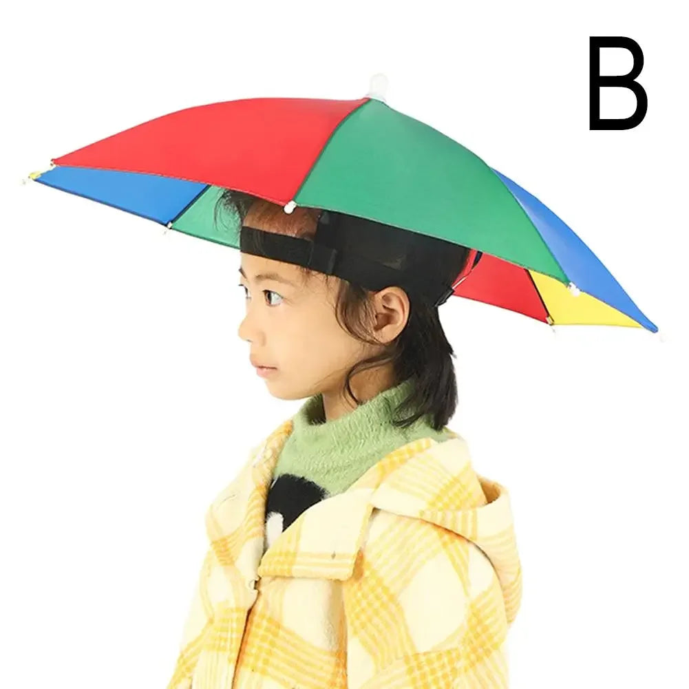 Foldable Outdoor Umbrella Hat Women Men Fishing Headwear Waterproof Hat Head Cap Cap Camping Headwear Beach Sun S2F9