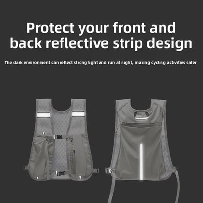 Biking Running Storage Vest Backpack Lightweight Running Vest Reflective Hydration Water Chest Pack Phone Storage Pocket