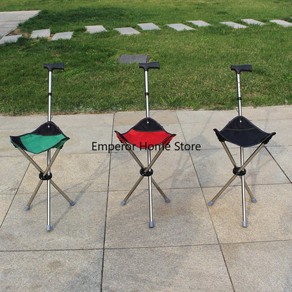 Climbing Mountain Beach Chair Retractable Folding Straight Cane Stool Elderly Assistance Walking Leisure Hand-held Chair 캠핑의자 의자