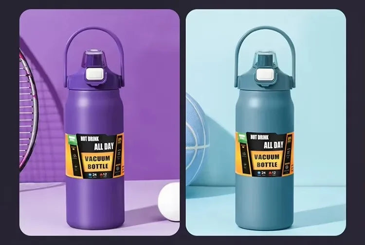 304 Stainless Steel Vacuum Tumbler with Straw Hot Cold Sports Water Bottle Outdoor Thermos