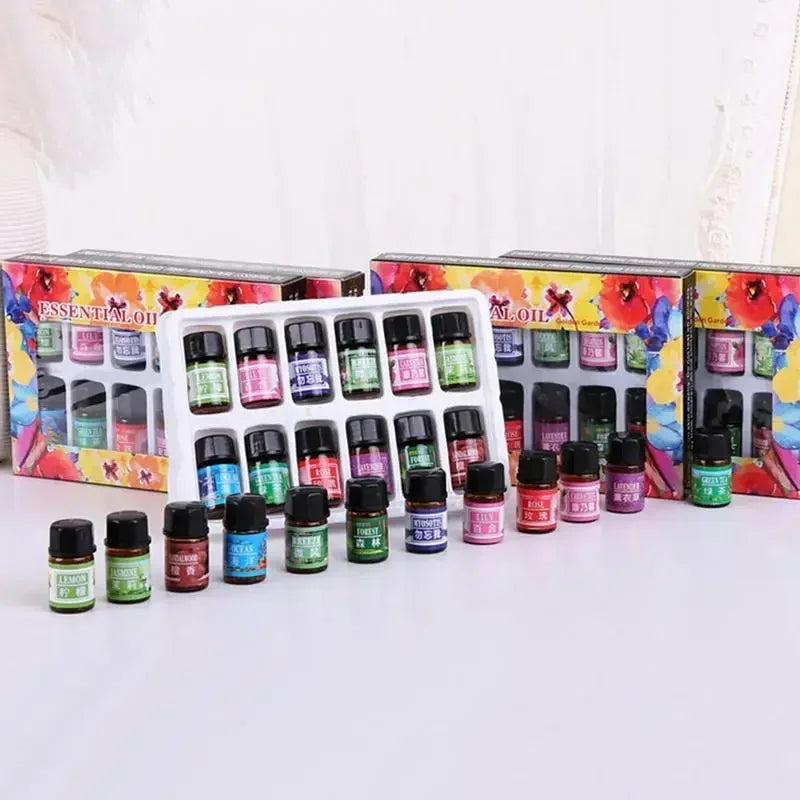 12PCS 3ML Air Freshener Natural Plant Aromatherapy Essential Oil Air Conditioning Perfume Aroma Diffuser Fragrance Humidifier