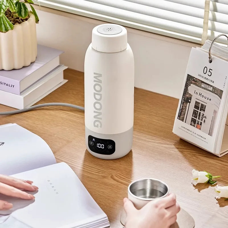 Corrosion-Resistant Electric Bottle, Large Capacity Portable, Constant Temperature Long-Lasting, Travel Heating Water Mug
