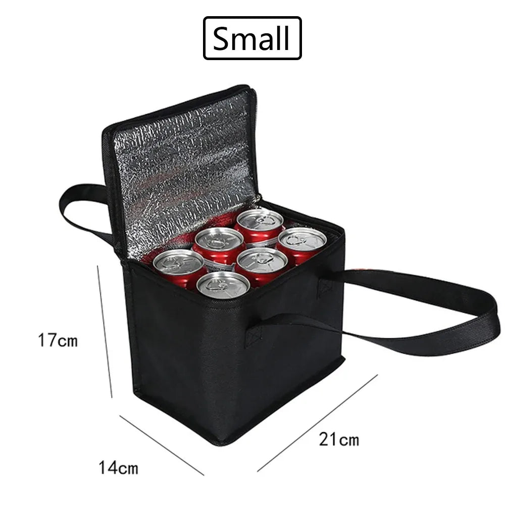 Portable Lunch Cooler Bag Folding Insulation Picnic Ice Pack Food Thermal Bag Drink Carrier Insulated Bags Food Delivery Bag