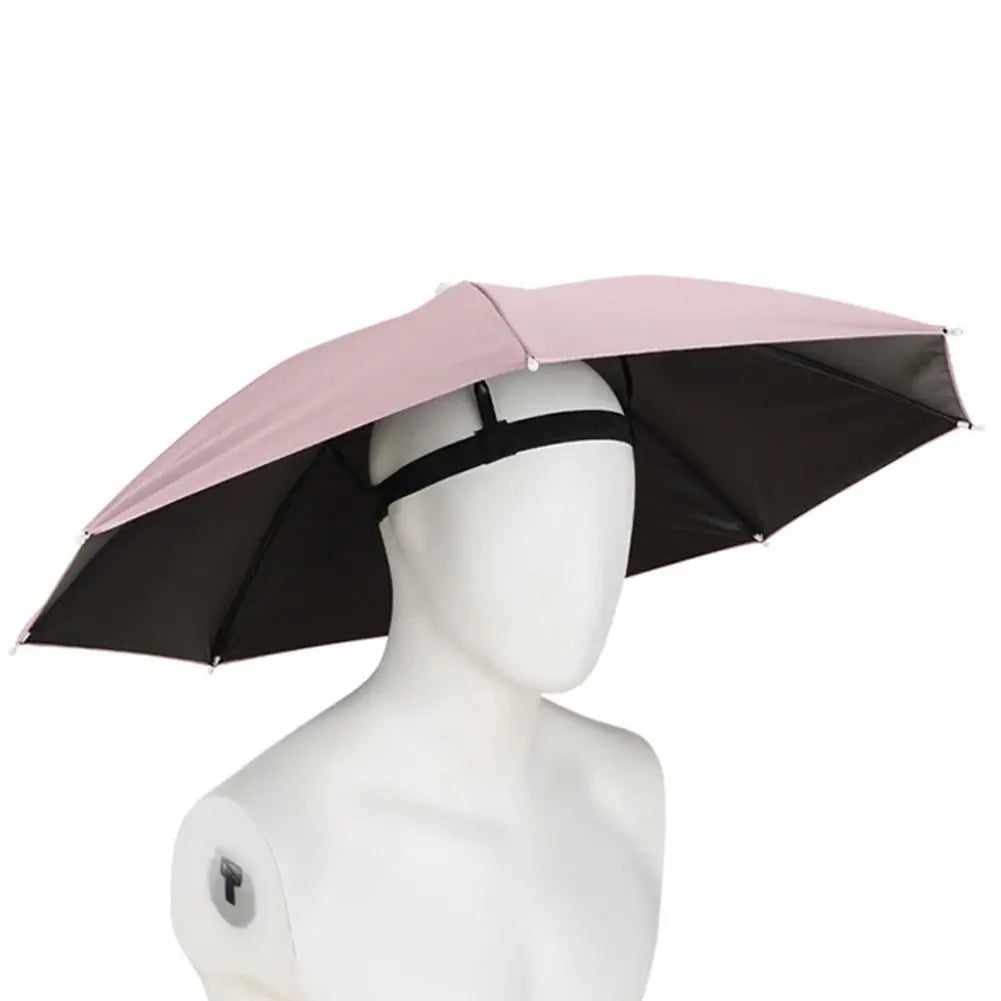 Outdoor Fishing Caps Portable Umbrella Hat Sunscreen Waterproof Fishing Umbrella Universal Headwear Hats Camping Foldable Hats