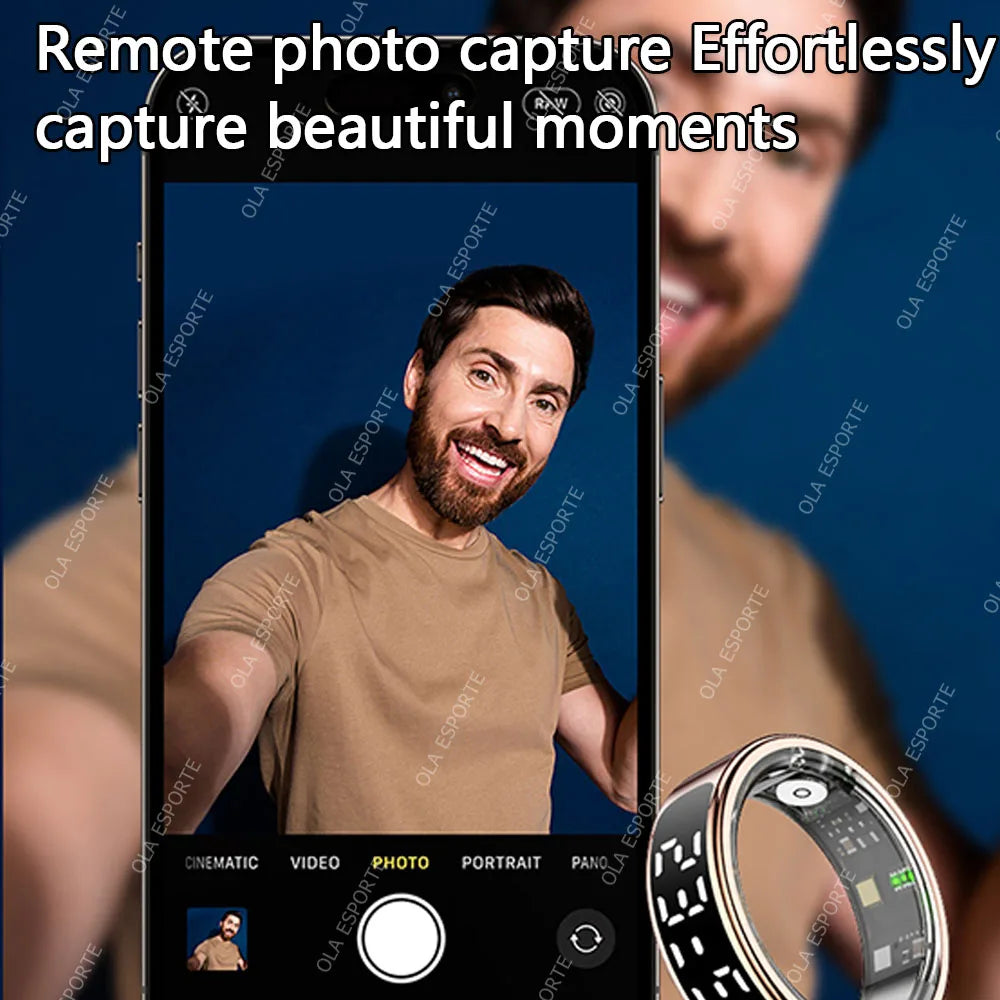 2026 Smart Ring Display Screen and Touch, Wireless Charging,Smart Control,Health Manager,5ATM Waterproof For Men Women New Rings