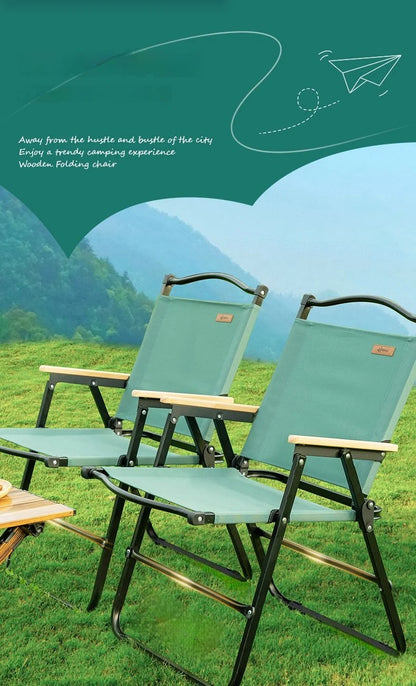 GIANXI Summer Outdoor Camping Green Folding Chair Aluminum Black Frame Portable ultra-light Fishing Chair Barbecue Beach Chair