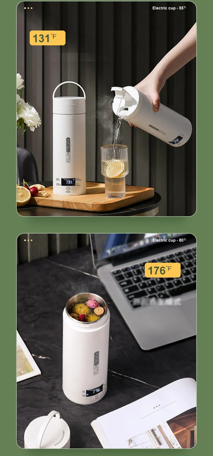 4 Temperature Electric Heating Kettle Leakproof Portable Fast Water Boiling Thermos Bottle Portable 220V 110V Hot Water Cup