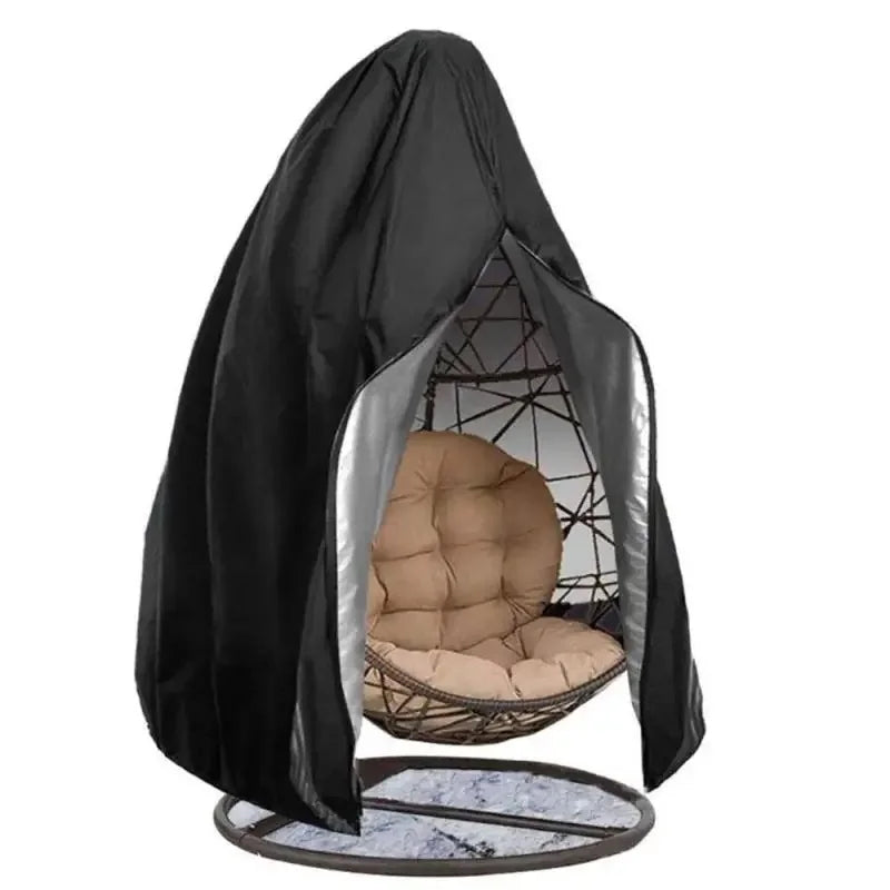 210D Oxford Waterproof Patio Hanging Egg Chair Cover Wicker Swing Egg Chair Cover Swing Hanging Chair Egg Shell Courtyard Garden