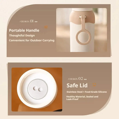 500ml LCD Electric Kettle WIth 304 Stainless Steel Hotel Camping 6 Temperature Control USB Portable Travel Heating Water Cup