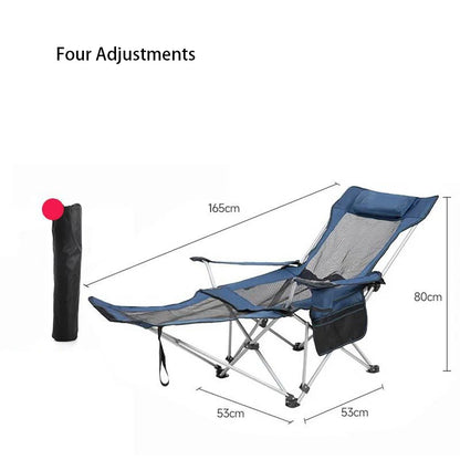 Outdoor Camping Folding Chair Portable Angle Adjustable Chaise Sun Beach loungers Garden Terrace Relax Recliner