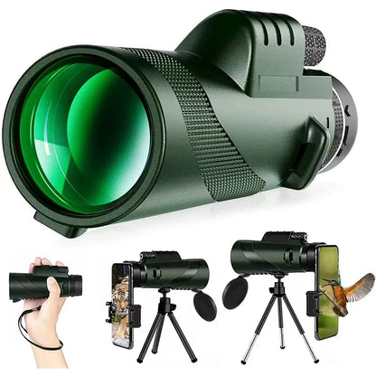 80x100 HD Portable Zoom Telescope 5000M Long Distance Folding Mini Powerful for Hunting Sports Outdoor Camping Travel