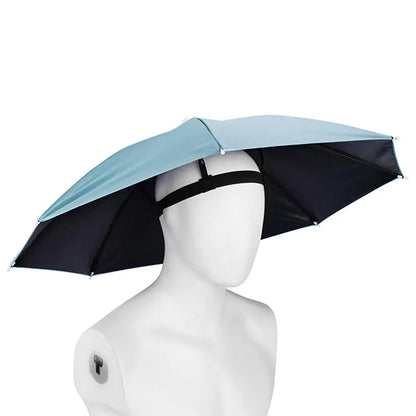 Outdoor Fishing Caps Portable Umbrella Hat Sunscreen Waterproof Fishing Umbrella Universal Headwear Hats Camping Foldable Hats