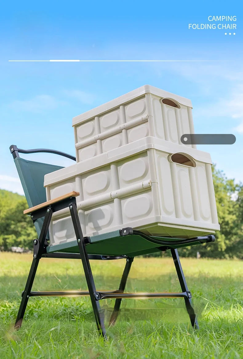 GIANXI Summer Outdoor Camping Green Folding Chair Aluminum Black Frame Portable ultra-light Fishing Chair Barbecue Beach Chair