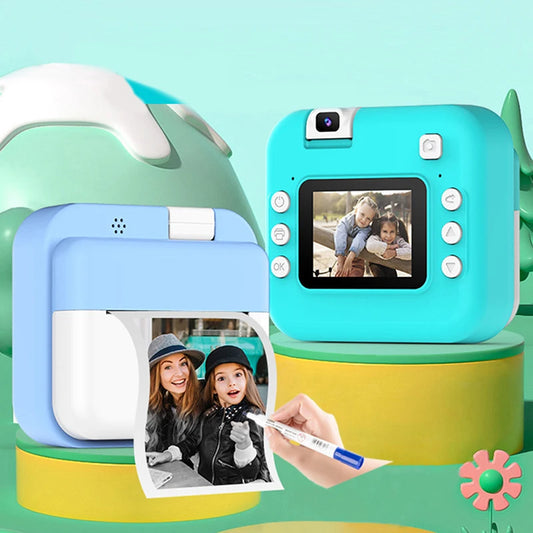 Children Digital Camera Photography Instant Print Camera for Kids Thermal Print Camera Photo Printing Video Toys With 32G Card