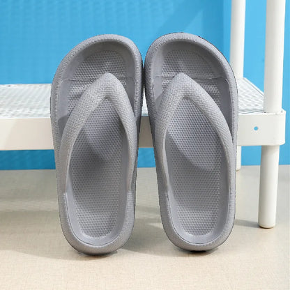 Summer Flip Flops Flat Platform Comfy Women Soft Sole Beach Slippers Fashion Sandals House Bathroom Non-Slip Thick Soled Shoes