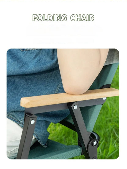 GIANXI Summer Outdoor Camping Green Folding Chair Aluminum Black Frame Portable ultra-light Fishing Chair Barbecue Beach Chair