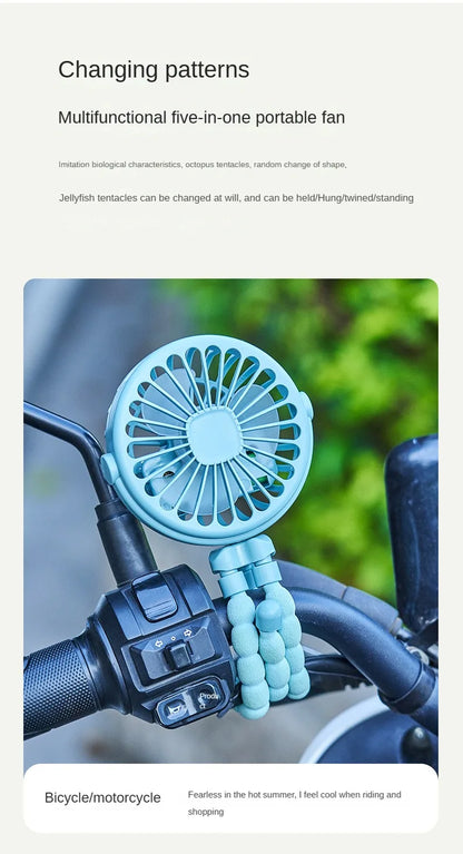 Fan for Cart Stroller Fans Portable Outdoor Fan Clip On for Baby 600mAh USB Rechargeable Handheld Electric Fan for Home 3 Speeds