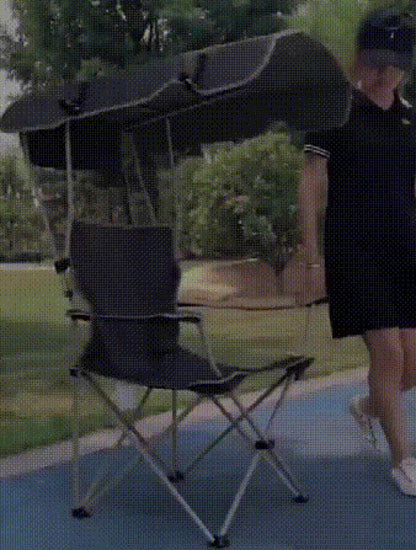 Stylish and Practical Beach Chair with Umbrella and Cooler Bag, Suitable for Picnics and Outdoor Activities