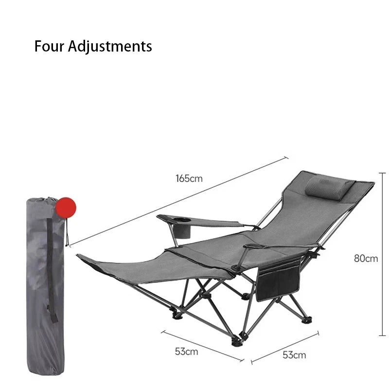 Outdoor Camping Folding Chair Portable Angle Adjustable Chaise Sun Beach loungers Garden Terrace Relax Recliner