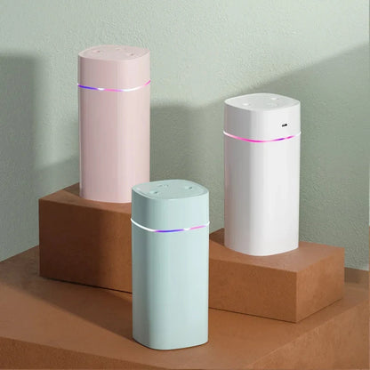 Dual-Nozzle Humidifier (USB) | 600ml/H Super Mist & Ultra Quiet | Moisturizing Device for Home/Car